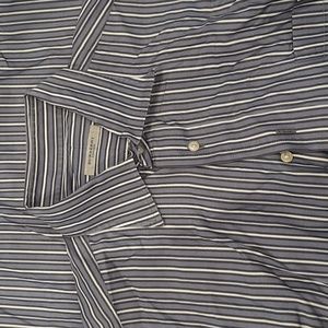 Burberry London Grey striped dress shirt
